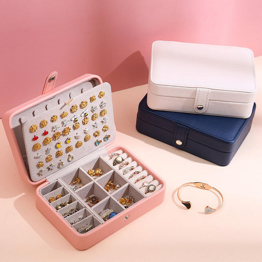 Compact Jewelry Storage Box for Earrings, Rings, Charms and Bracelets