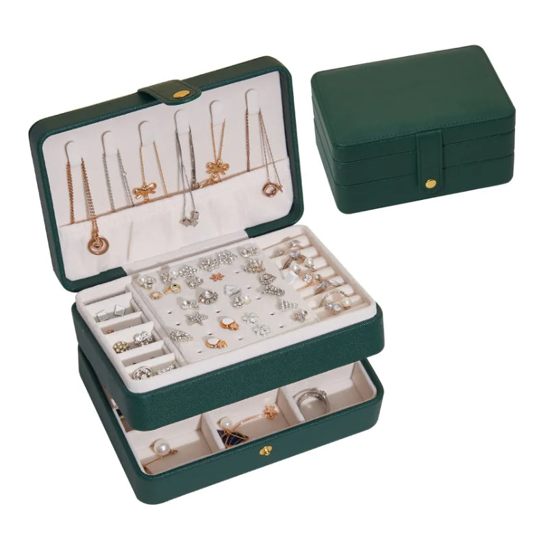 Luxurious Jewelry Storage Box with Multiple Compartments