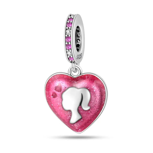 Barbie Pink Heart Charm