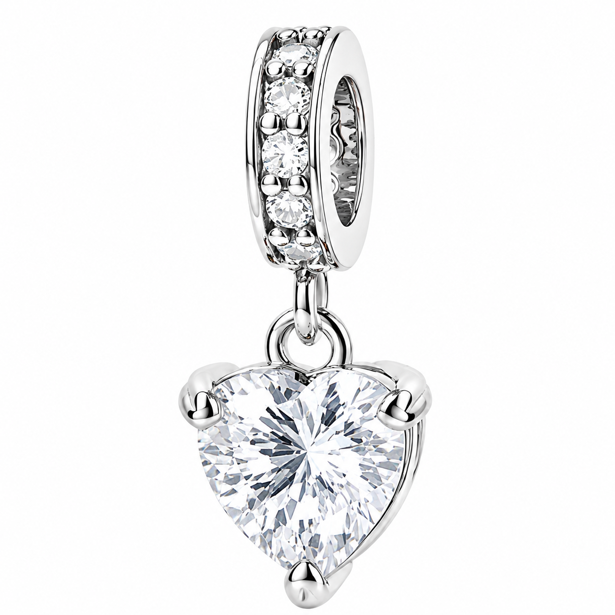 Heart Birthstone Dangle Charm