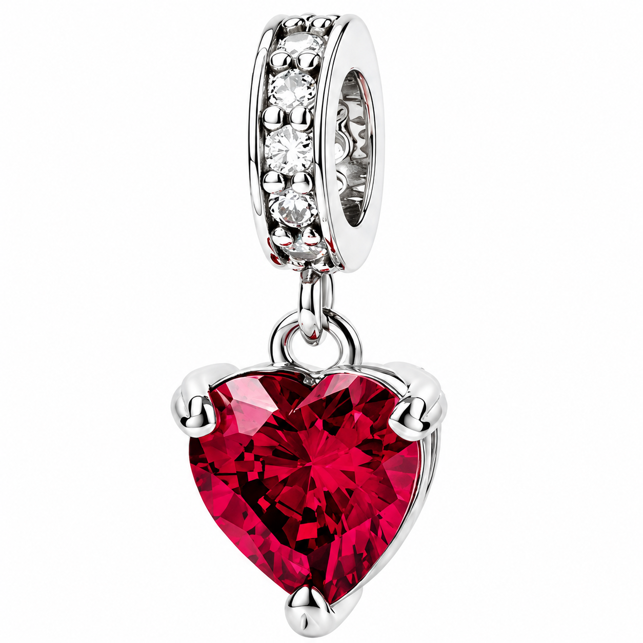Heart Birthstone Dangle Charm