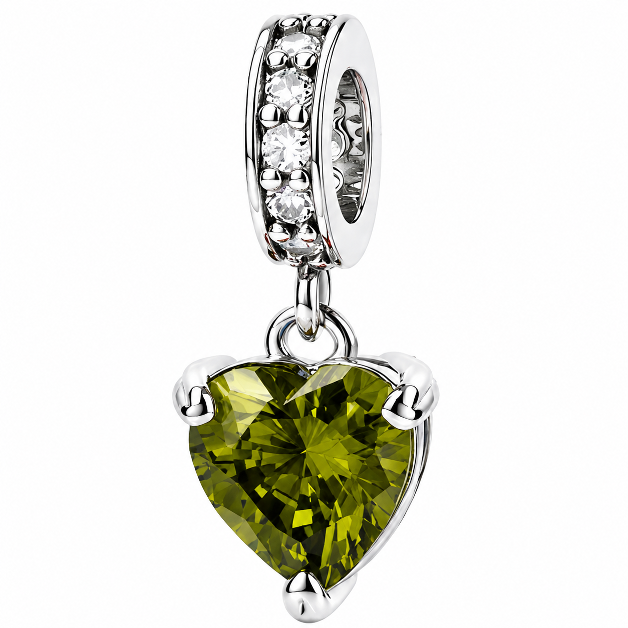 Heart Birthstone Dangle Charm