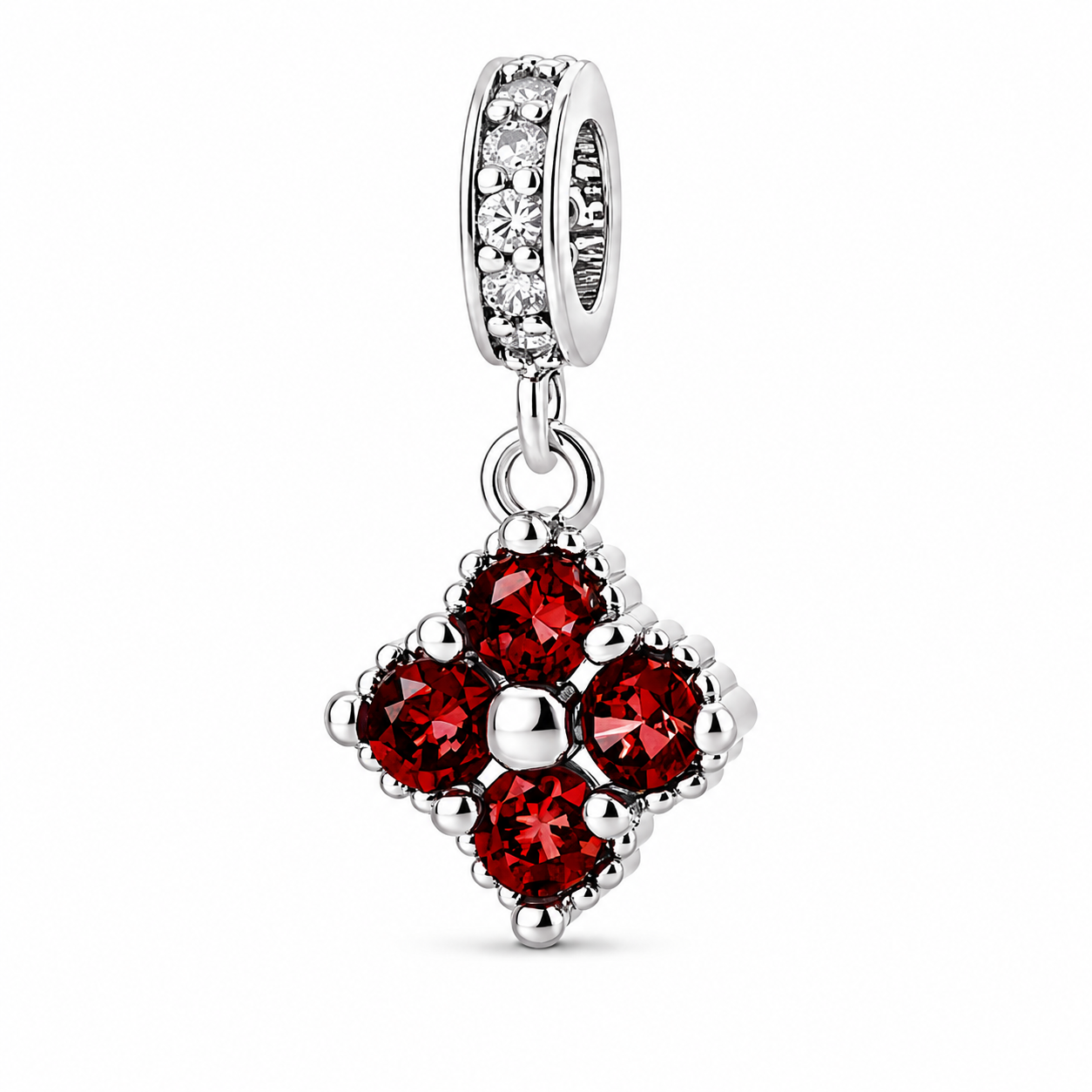 Birthstone Blossom Flower Dangle Charm