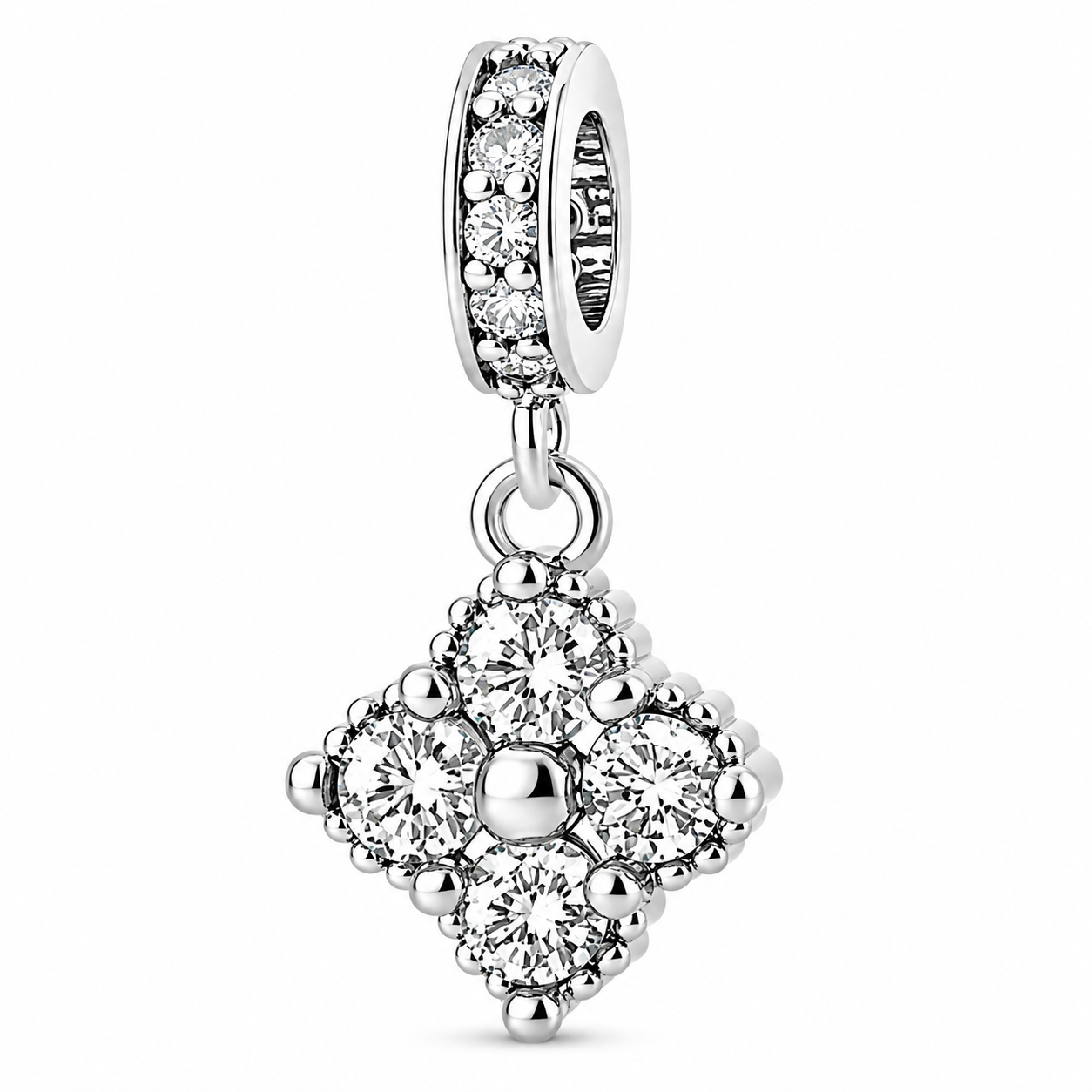 Birthstone Blossom Flower Dangle Charm