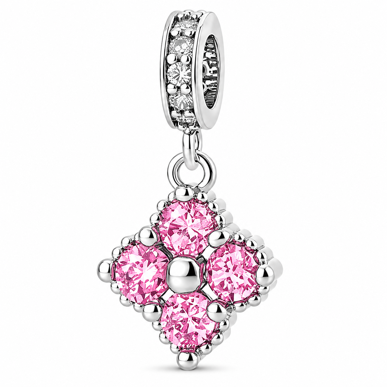 Birthstone Blossom Flower Dangle Charm