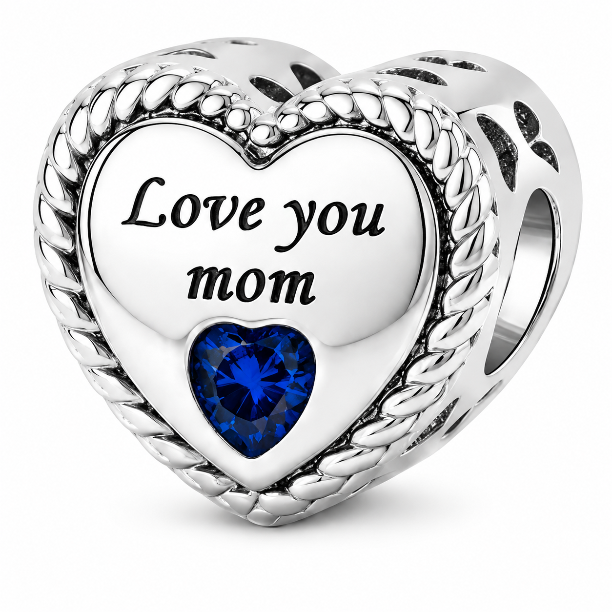 Charm de corazón personalizado con foto y grabado
