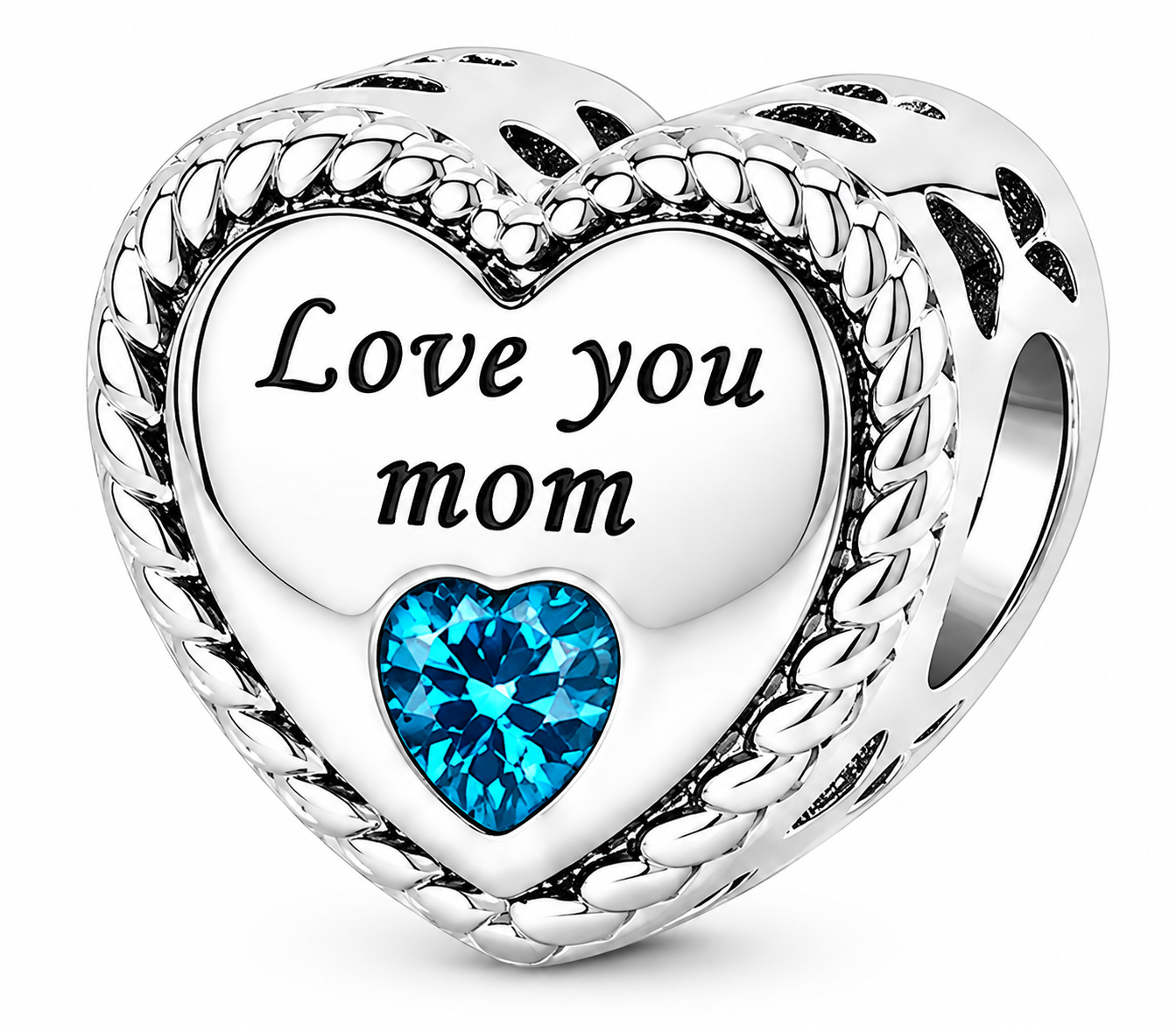 Charm de corazón personalizado con foto y grabado