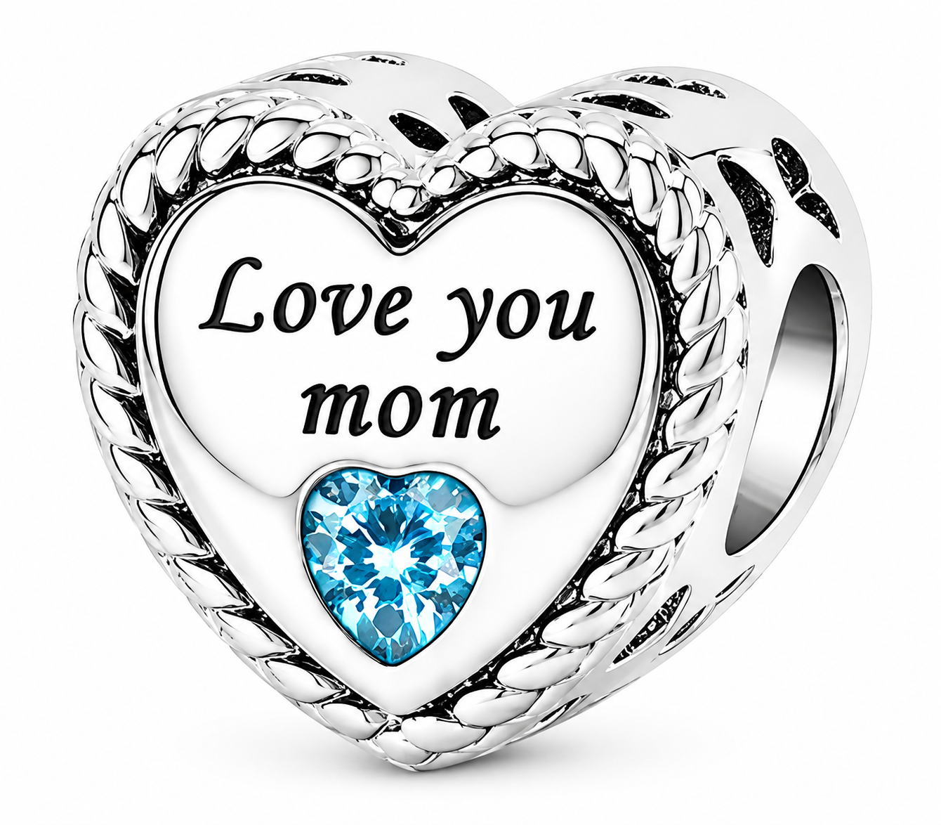Charm de corazón personalizado con foto y grabado