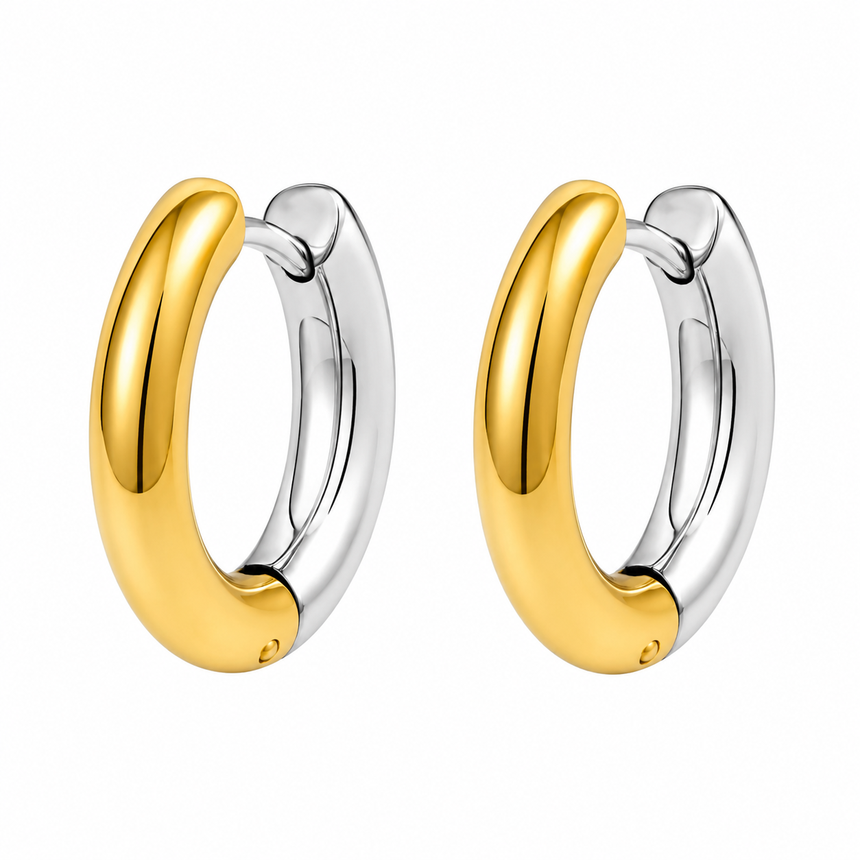 Camila Two-Tone Hoop Earrings