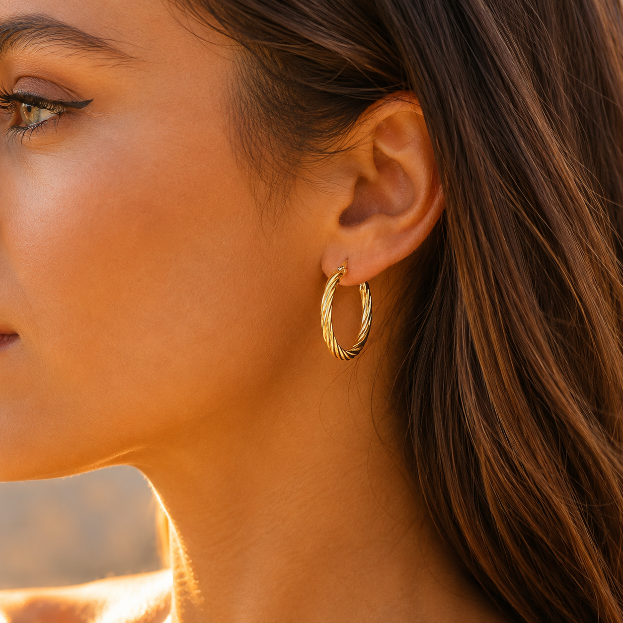 Sienna Twist Hoop Earrings