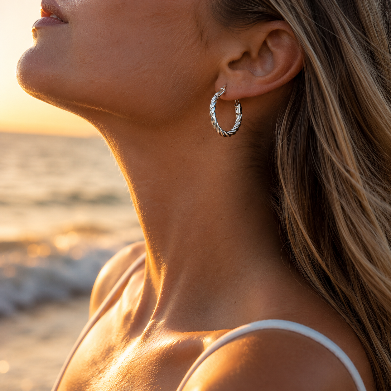 Sienna Twist Hoop Earrings