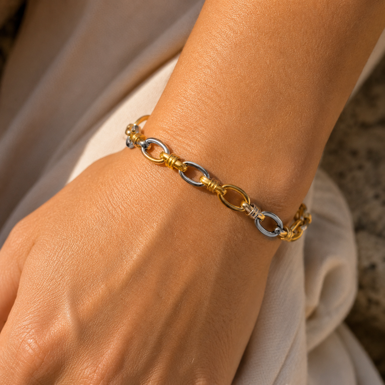 Camila Two-Tone Bracelet