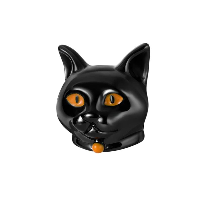 Halloween Black Witch Cat Charm