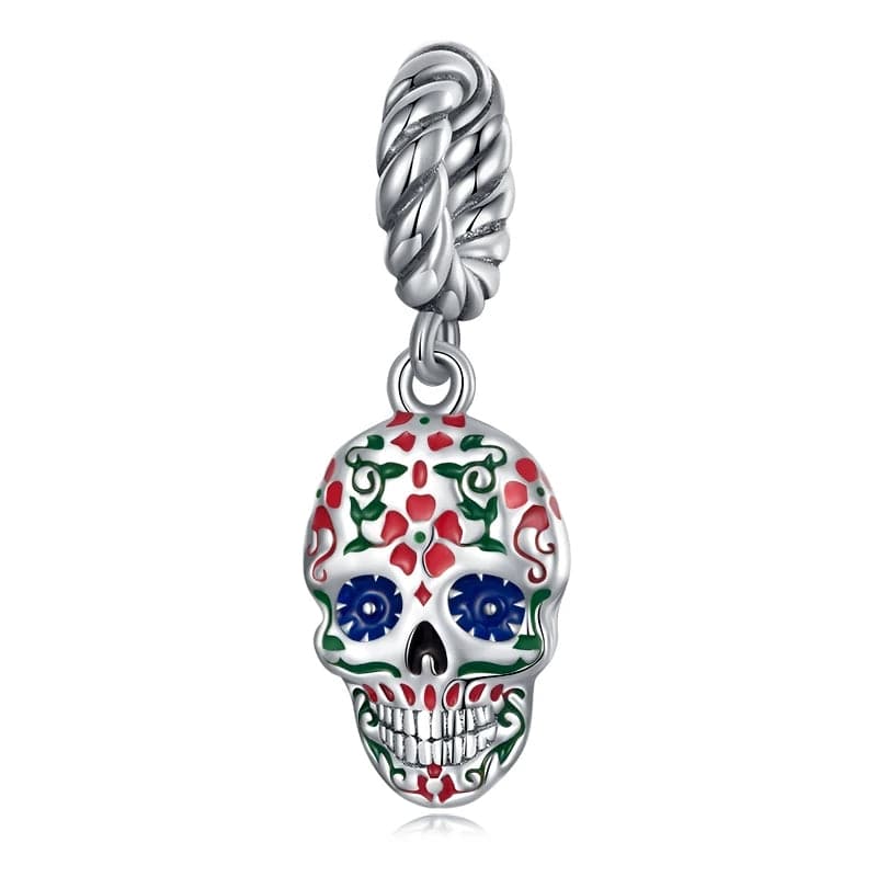 Halloween Mexican Skull Dangle Charm