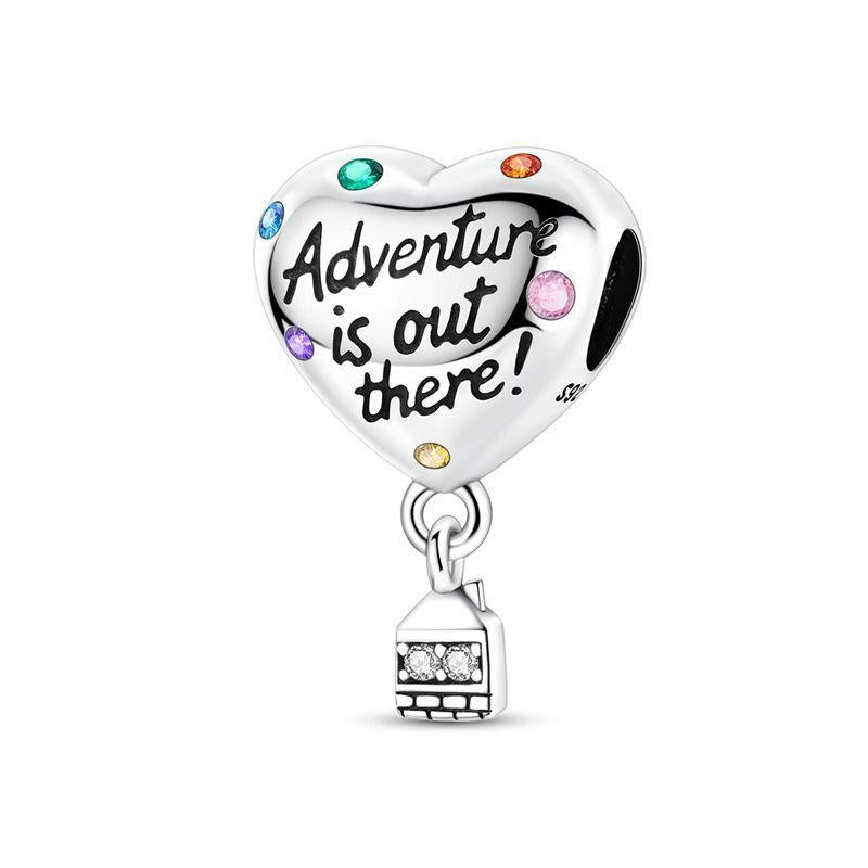 Adventure Is Out There Heart & Balloon Dangle Charm
