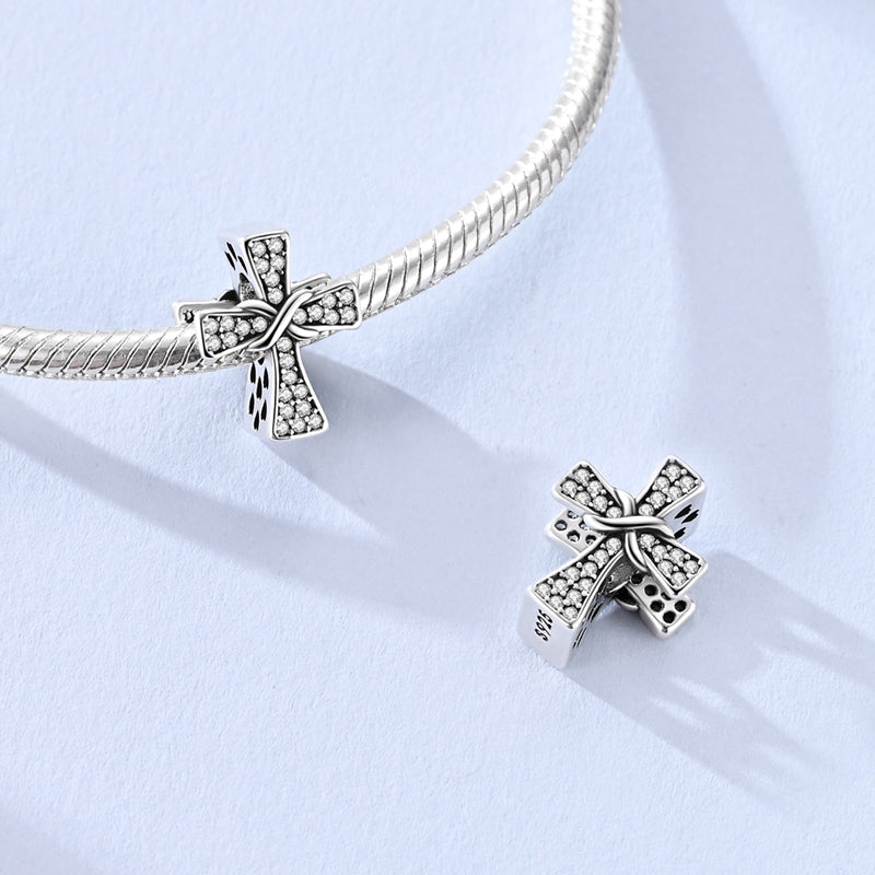 Infinity Cross Crystal Charm