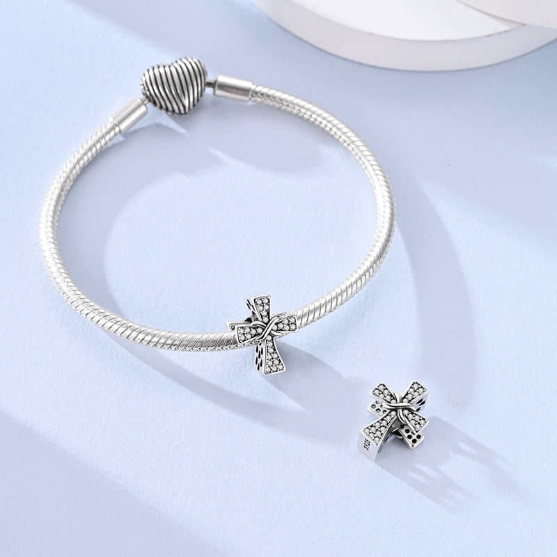 Infinity Cross Crystal Charm