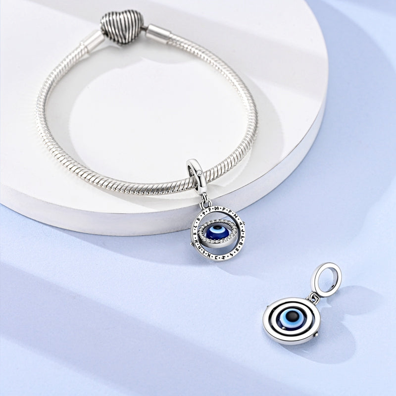 Rotating Evil Eye Protection Dangle Charm