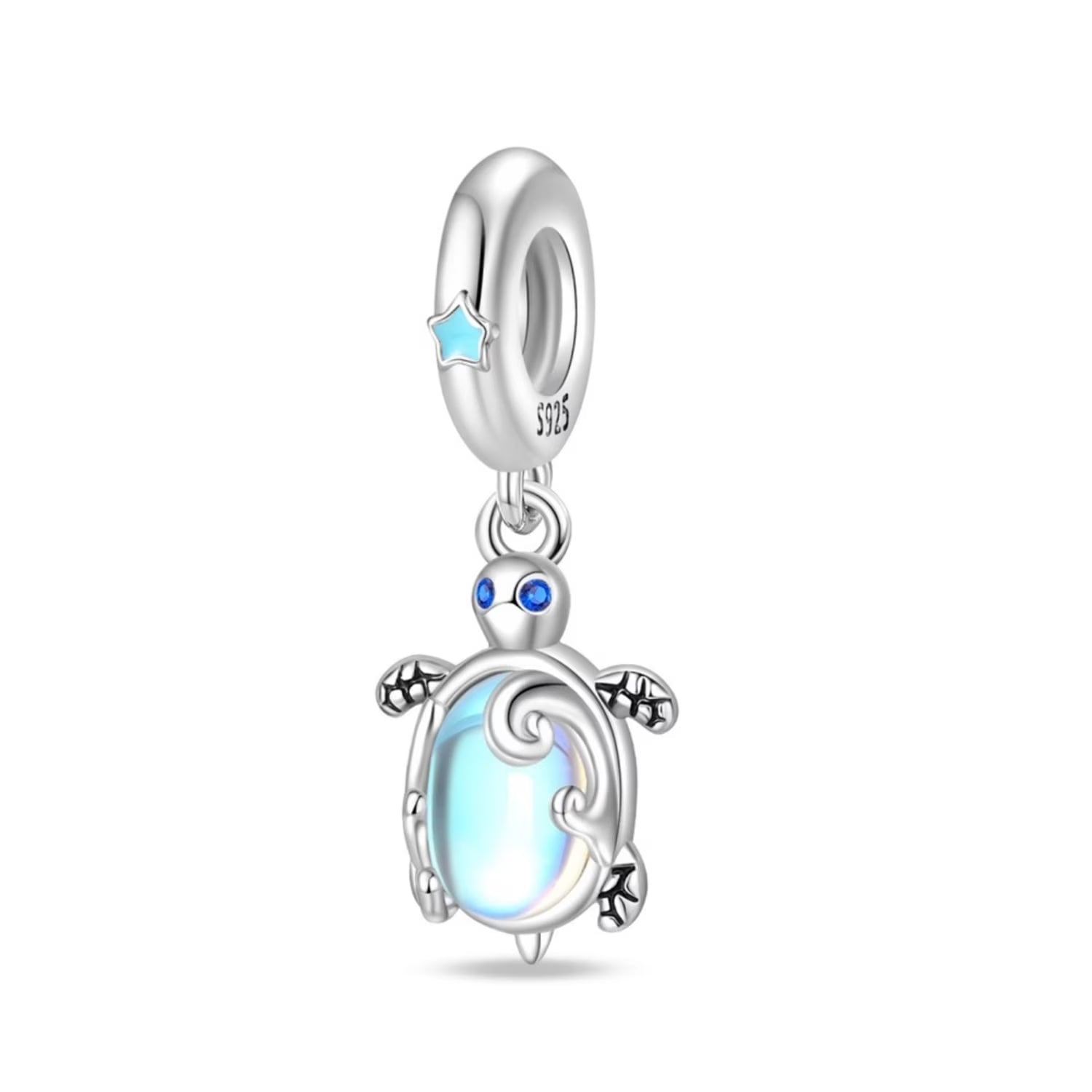 Iridescent Sea Turtle Ocean Glow Dangle Charm