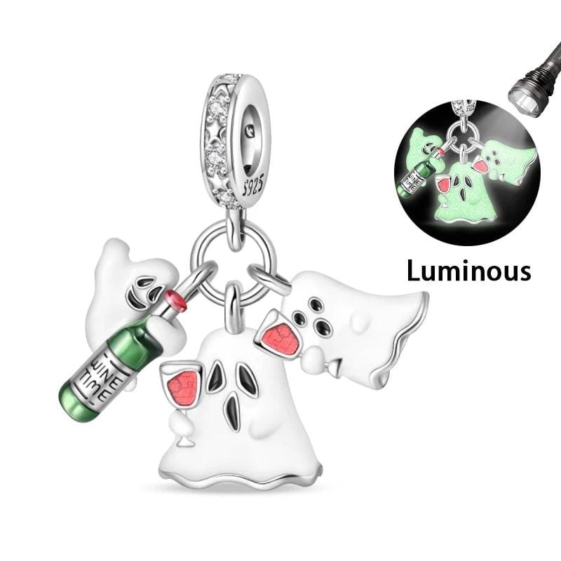 Luminous Wine Time Ghost Charm