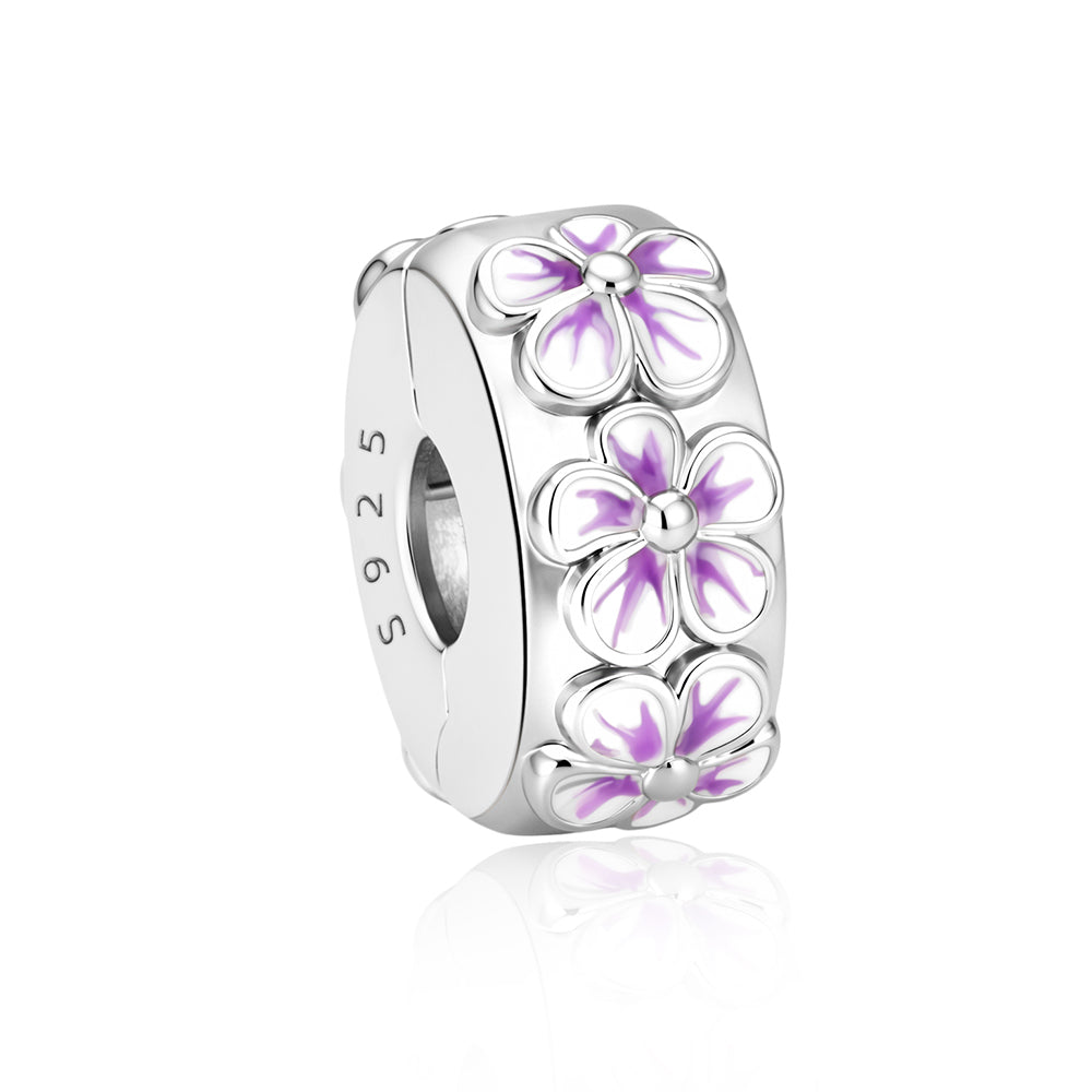 Purple Blossom Clip Charm