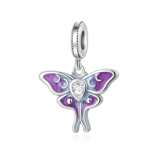 Purple Butterfly Dangle Charm