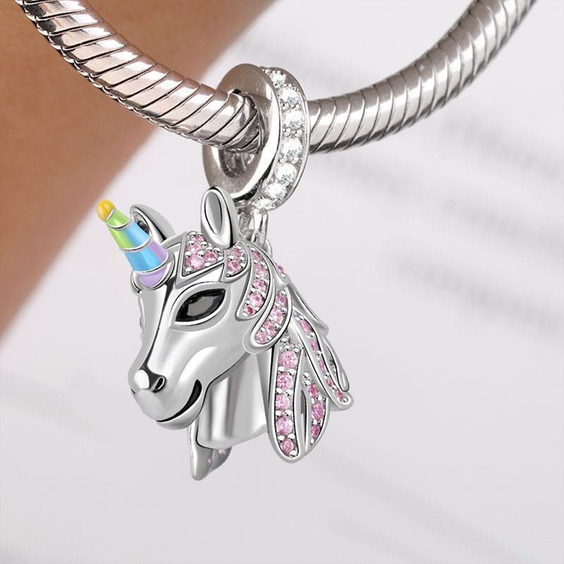 Rainbow Unicorn Dangle Charm