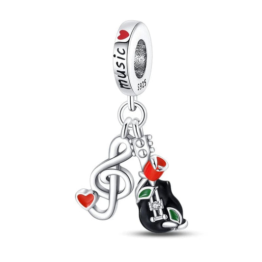 Romantic Music Love Dangle Charm