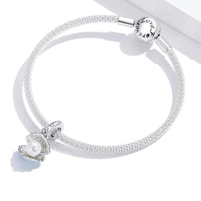 White Pearl Shell Bracelet Charm