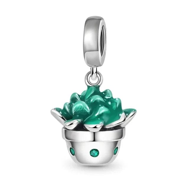 Succulent Plant Pendant Dangle Charm