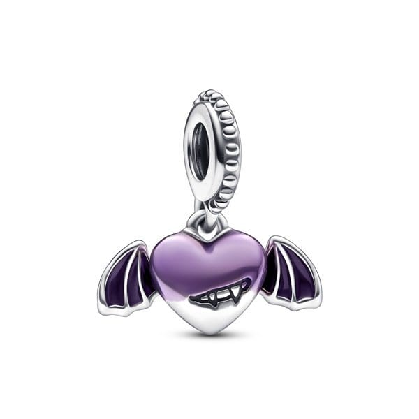 Vampire Winged Heart Dangle Charm