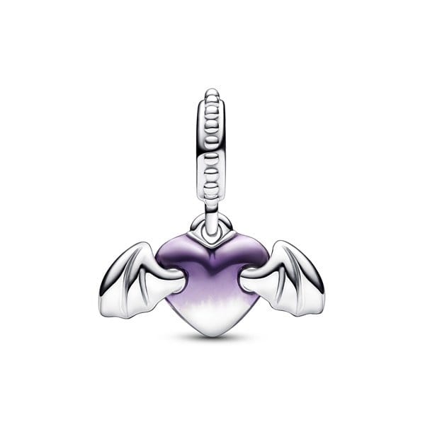 Vampire Winged Heart Dangle Charm