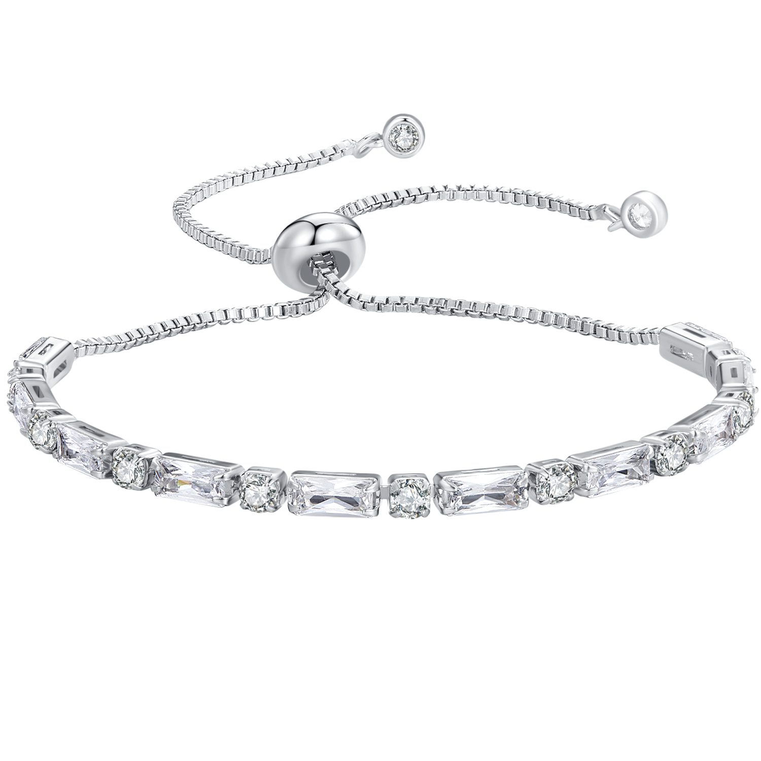 Adjustable Mixed-Cut Crystal Bracelet