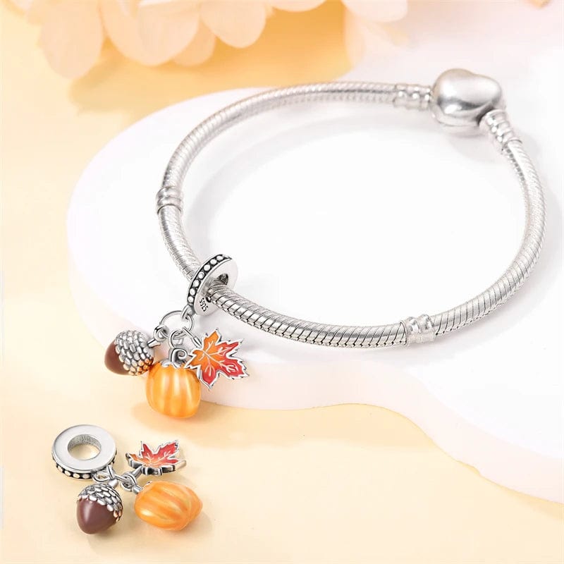 Pangama JewelryAcorn, Pumpkin & Maple Leaf Triple Dangle Charm