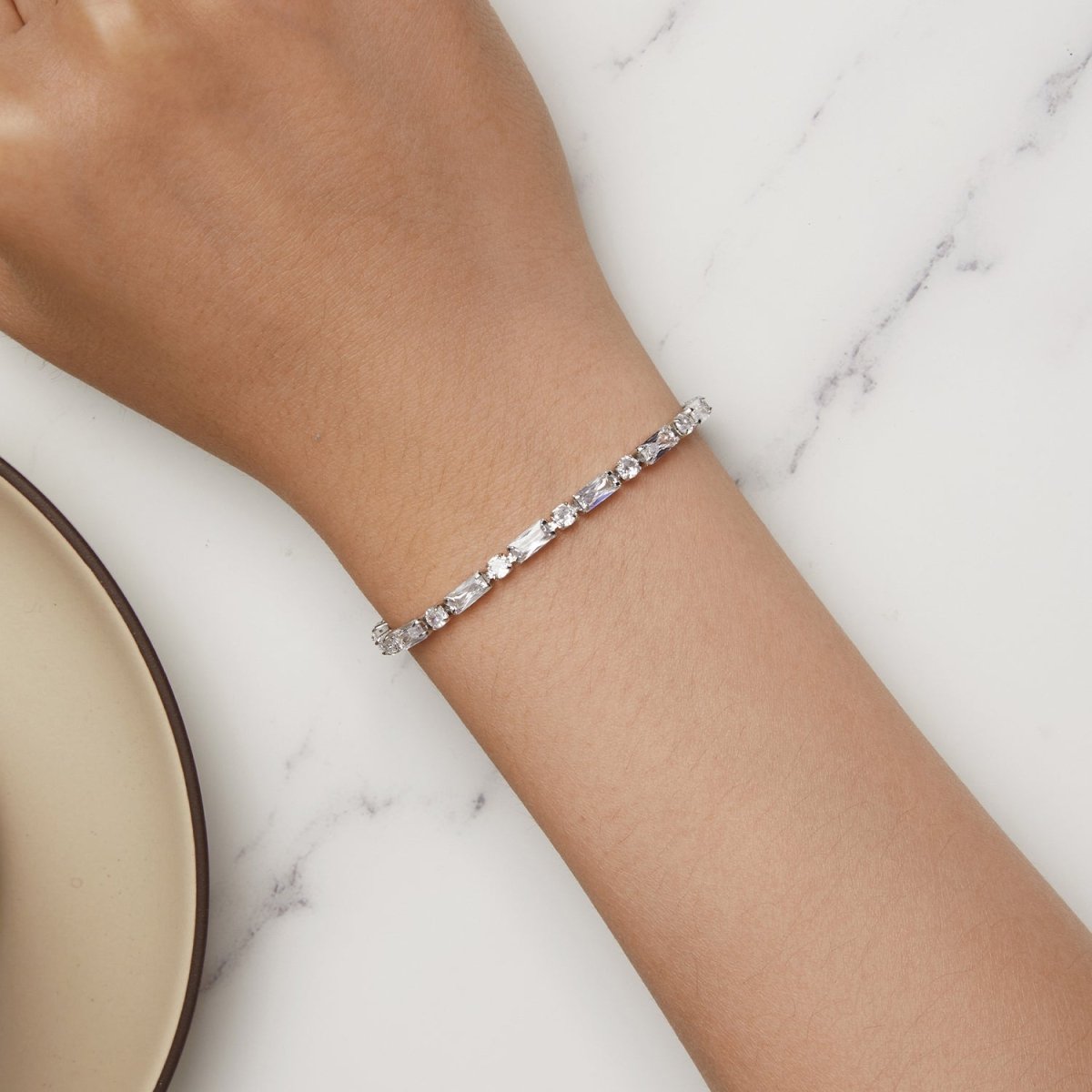Pangama Jewelry Adjustable Mixed - Cut Crystal Bracelet