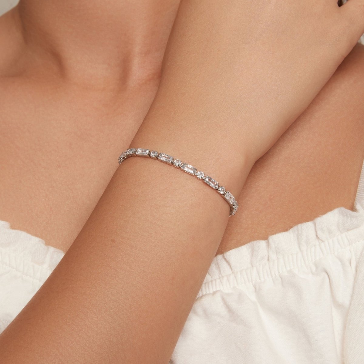 Pangama Jewelry Adjustable Mixed - Cut Crystal Bracelet