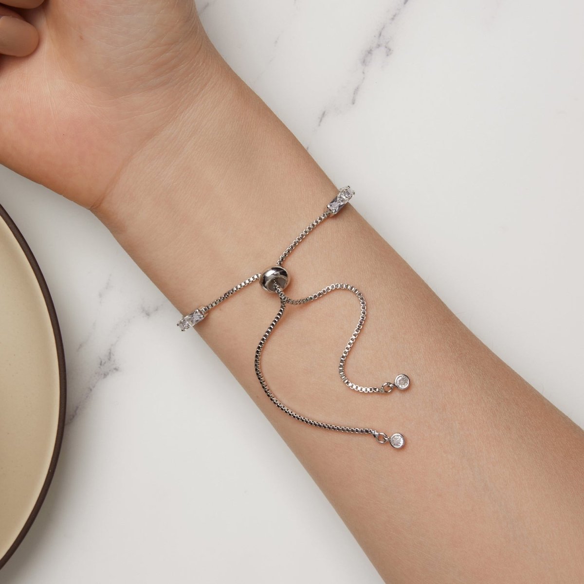 Pangama Jewelry Adjustable Mixed - Cut Crystal Bracelet