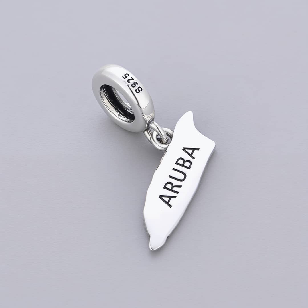 Pangama Jewelry Aruba Island Flag Dangle Charm