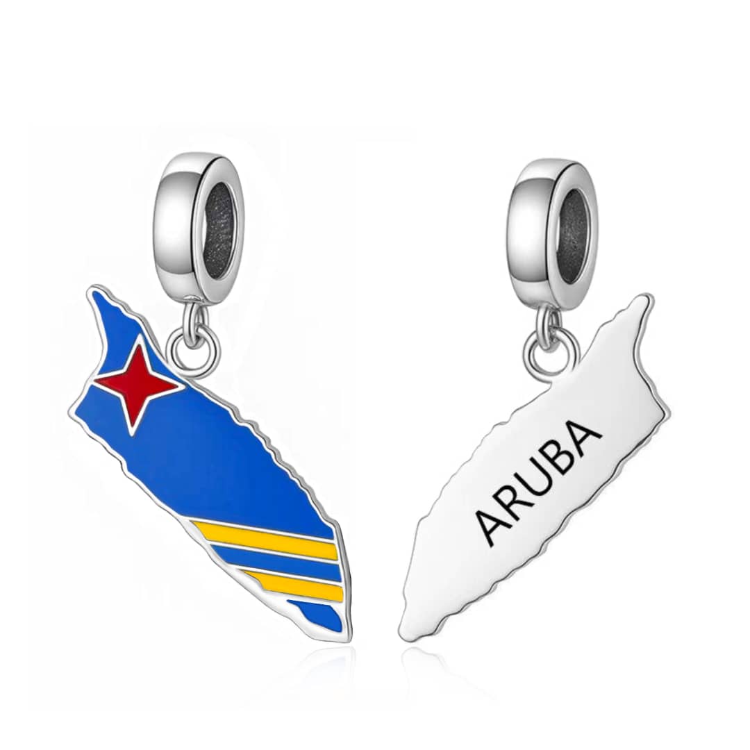 Pangama Jewelry Aruba Island Flag Dangle Charm