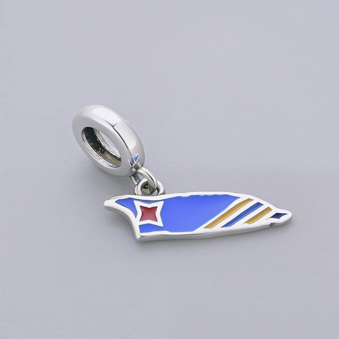 Pangama Jewelry Aruba Island Flag Dangle Charm
