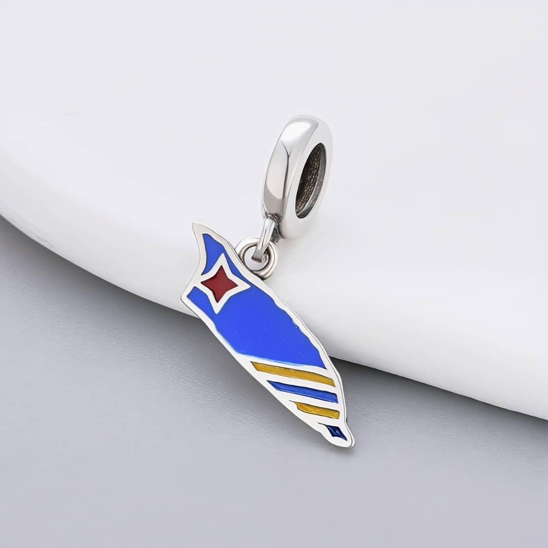 Pangama Jewelry Aruba Island Flag Dangle Charm