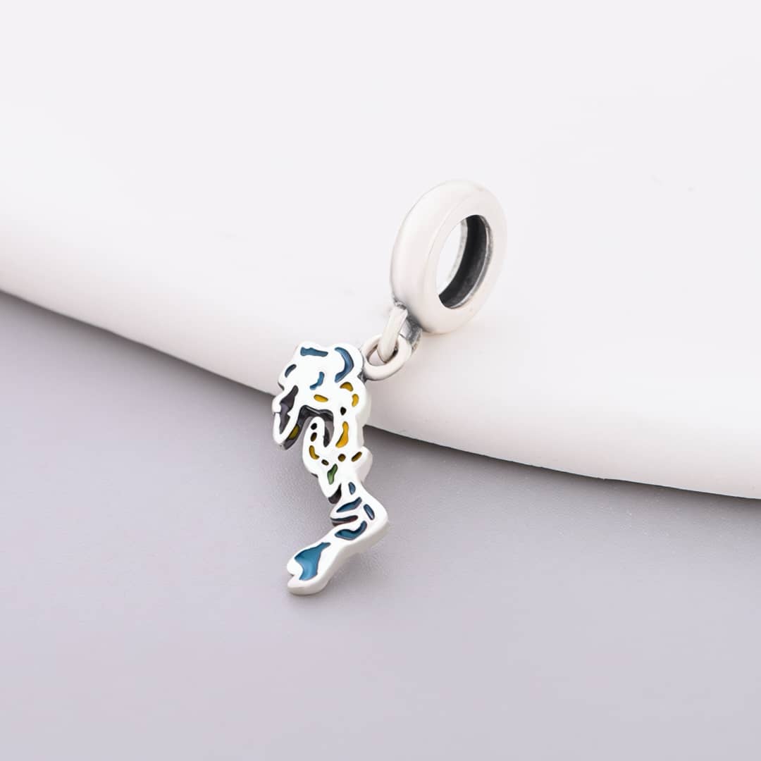 Pangama Jewelry Bahamas Map Flag Dangle Charm