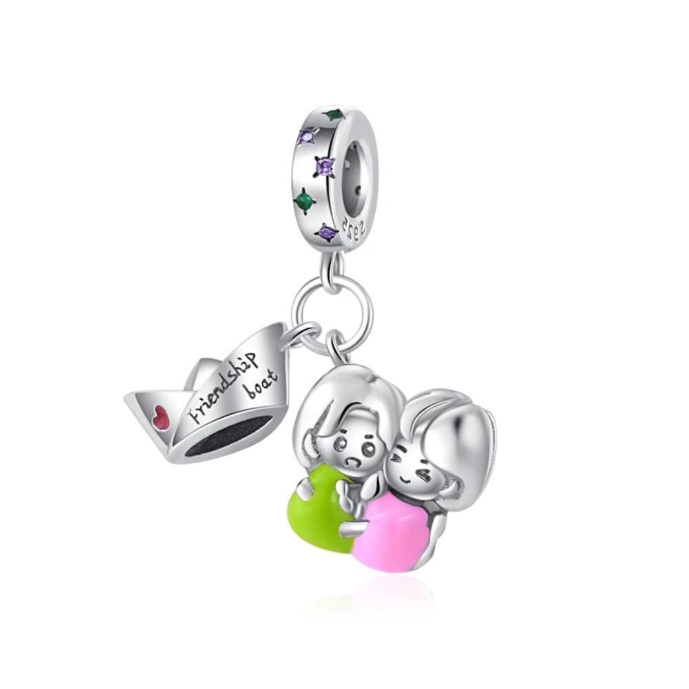 Best Friends Friendship Boat Dangle Charm