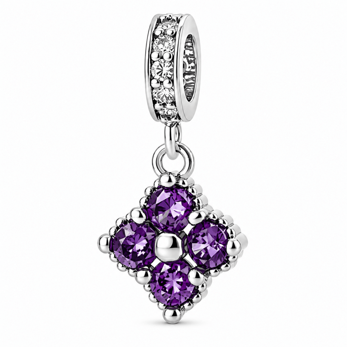 Pangama Jewelry Birthstone Blossom Flower Dangle Charm