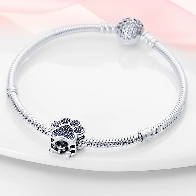 Pangama JewelryBlue Dog Paw Charm