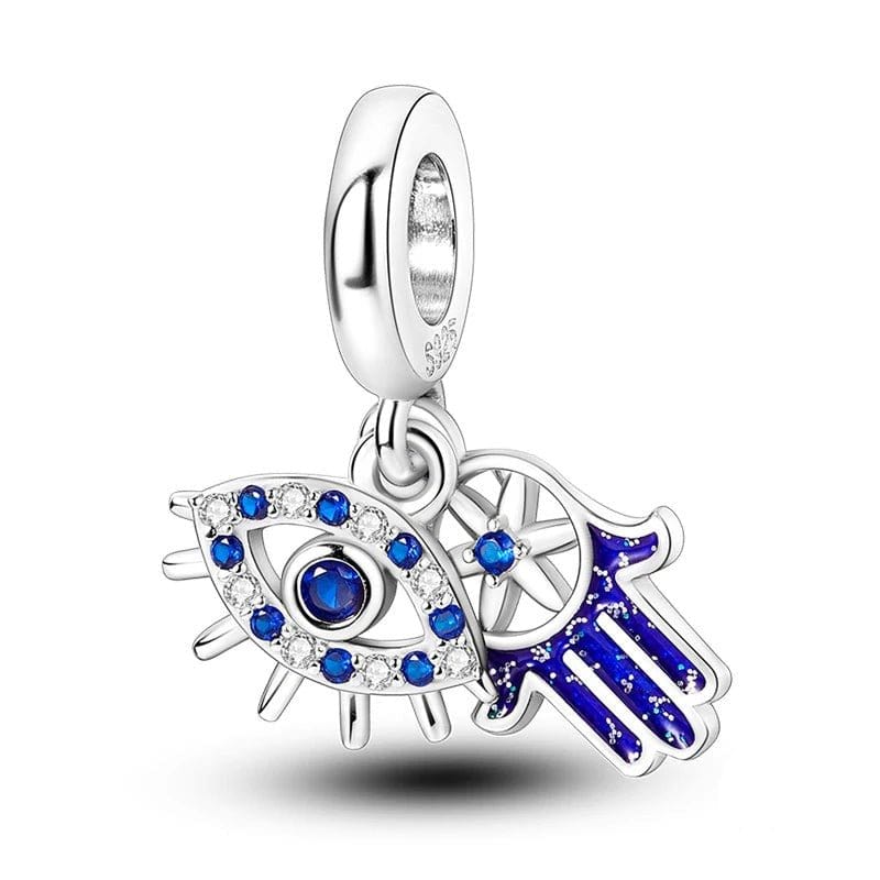 Pangama JewelryBlue Eye and Hand of Fatima Charm