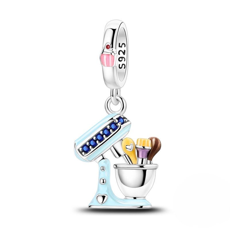 Pangama Jewelry Blue Mixer Baking Dangle Charm