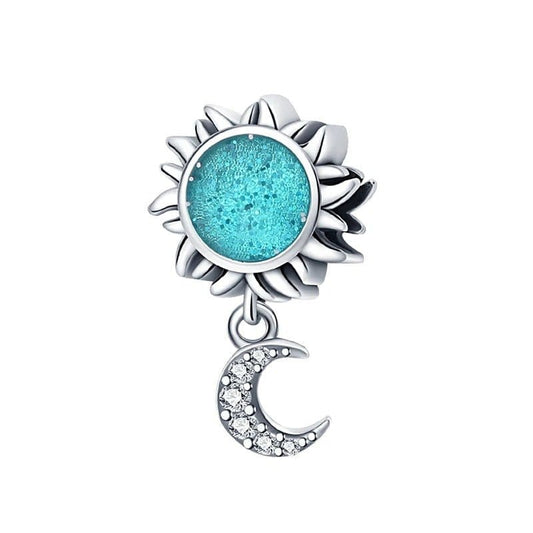 Blue Sun Moon Charm