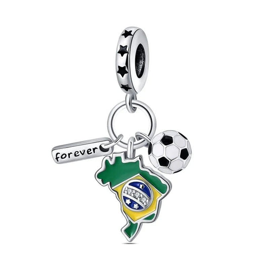 Brazil Football Charm