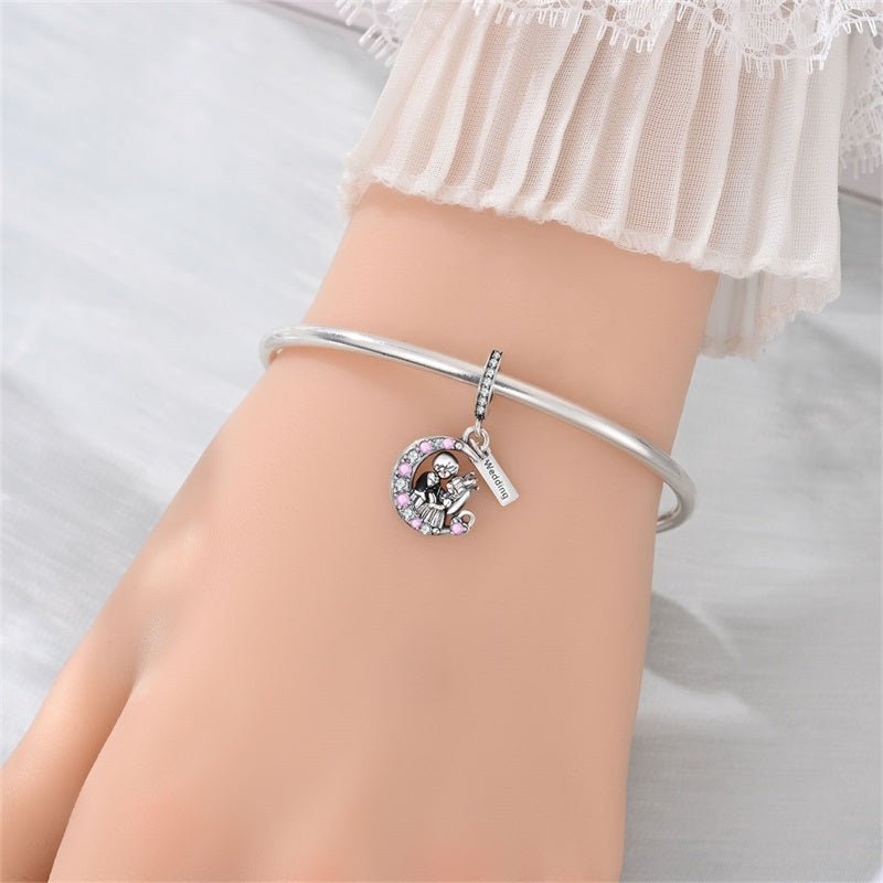 Pangama Jewelry Bride & Groom Wedding Dangle Charm